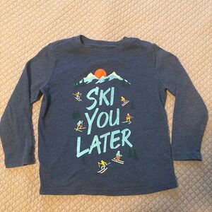Jumping Beans Navy Ski Adventure Long Sleeve Tee